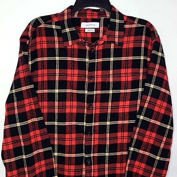 URBAN OUTFITTERS ▪︎ MEN'S PLAID FLANNEL TOP ▪︎ SIZE L - Picture 1 of 10